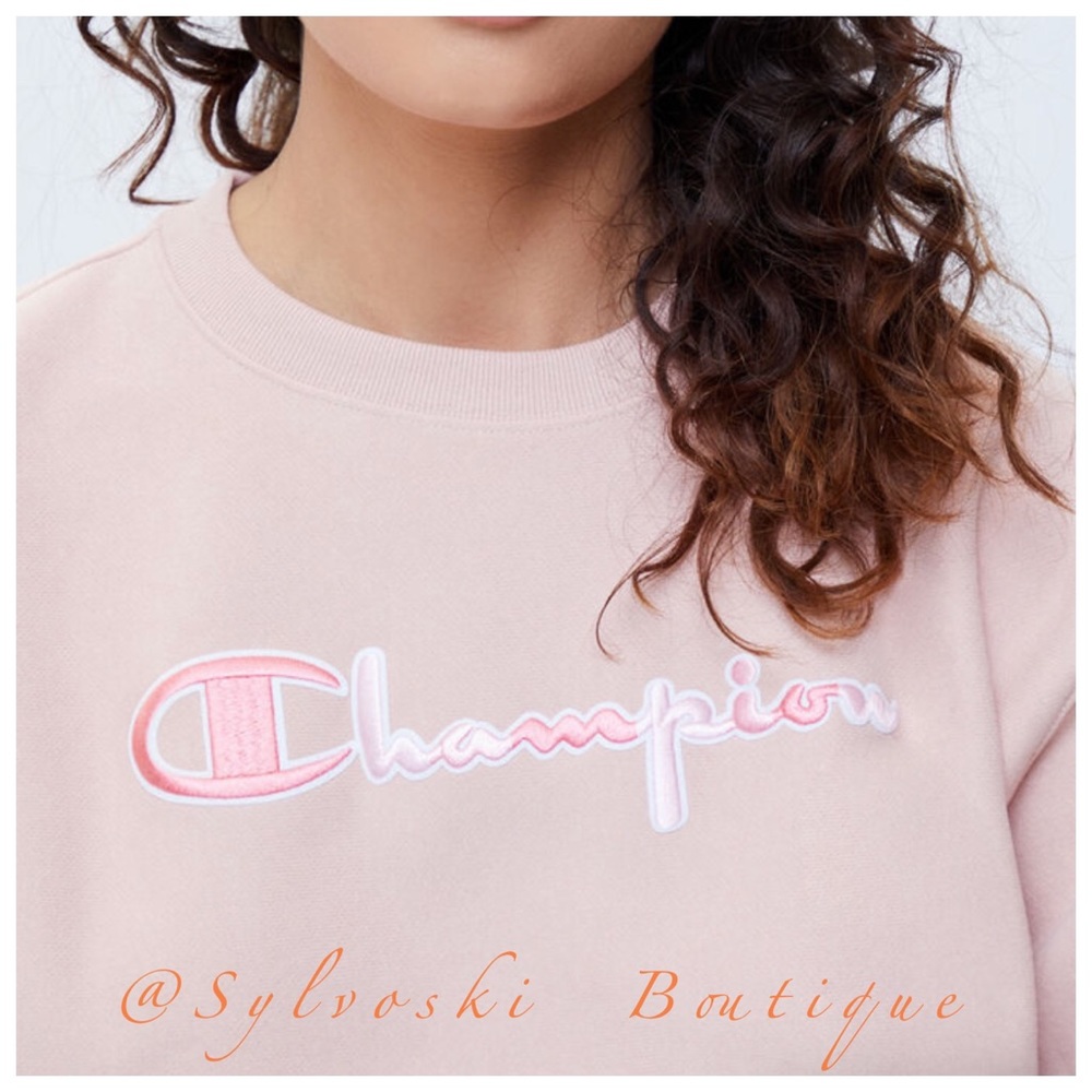 🔥Champion Cropped Crew Neck Sweatshirt NWT - Picture 5 of 7